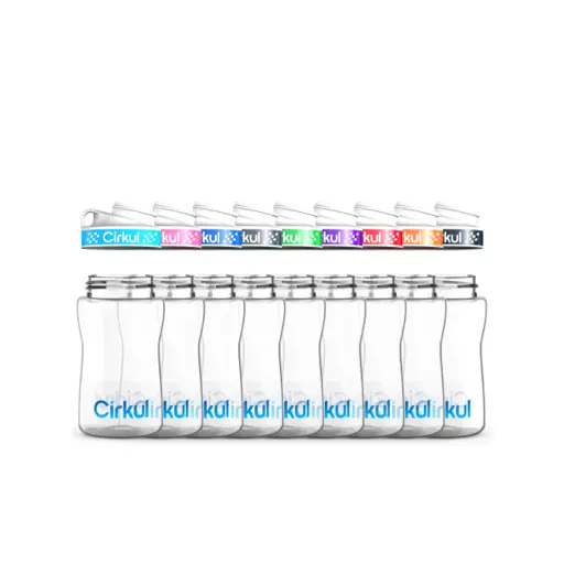 12 Oz Lightweight Plastic Water Bottle With Soft-Touch Comfort Lid 1