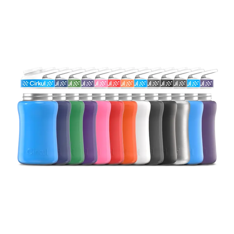 12Oz Stainless Steel Water Bottle With Comfort Grip Lid 1