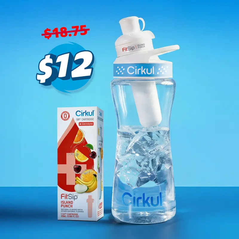 16Oz Cirkul Plastic Bottle Bundle – Blue & White Lid (Gen 2) 1