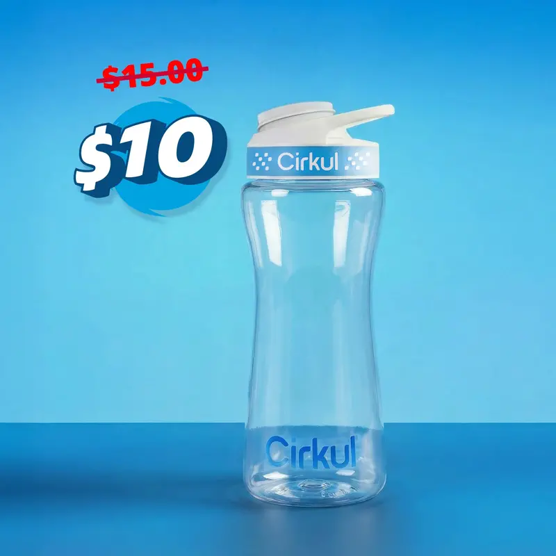 16Oz Cirkul Plastic Bottle With Blue & White Lid (Gen 2) 1