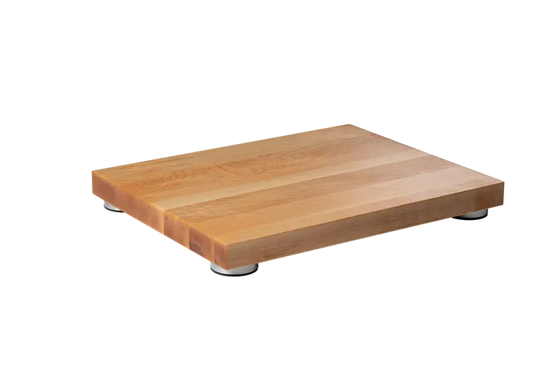 19-Inch Flat-Grain Butcher Block Featuring Solid Aluminum Stabilizers 1