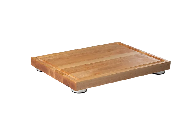 19-Inch Flat-Grain Butcher Block With Juice Groove And Solid Aluminum Stabilizers 1