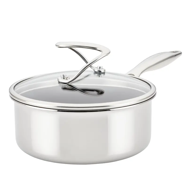 2-Quart Covered Stainless Saucepan 1