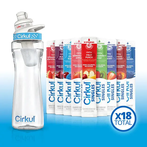 22Oz Fitsip Mixed Berry Refillable Bottle With 18 Cirkul Flavor Cartridges 1