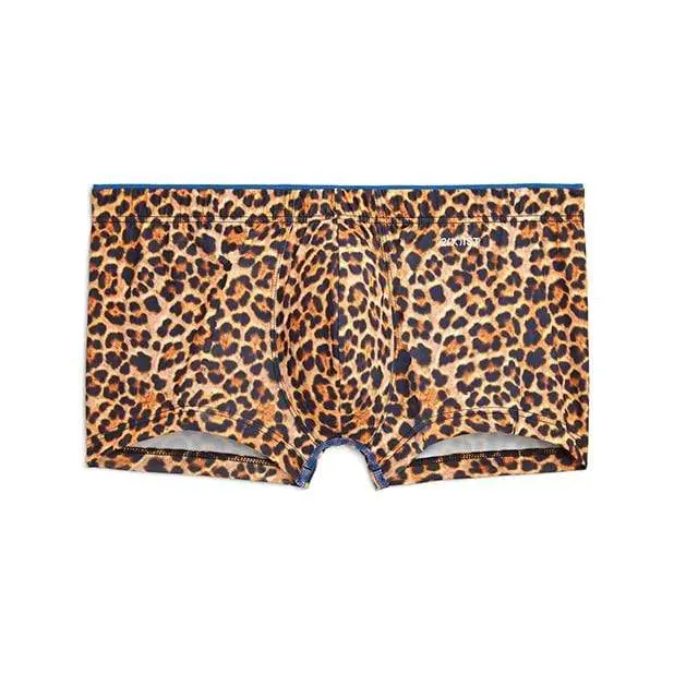 2Xist Sliq Micro 1 Trunk – Cheetah-Print Orange Underwear (Size S) 1