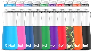 32Oz Plastic Bottle Set: Comfort Grip Lid + Chill Sleeve 1