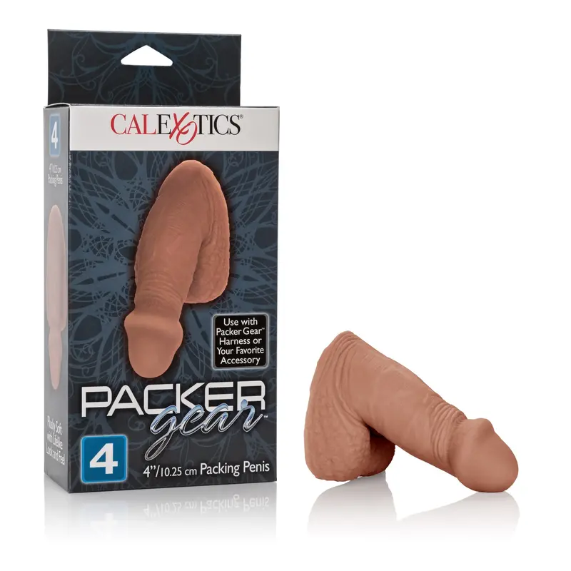 4-Inch Brown Packing Phallus – Packer Gear By California Exotics 1