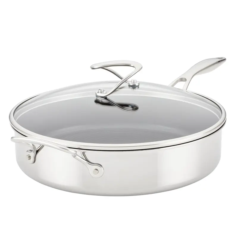 5-Quart Tri-Ply Nonstick Sauté Pan With Lid And Helper Handle 1