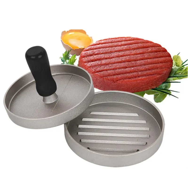 Aluminum Alloy Hamburger Press – 11 Cm Round Meat Patty Mold For Grilling & Cooking 1