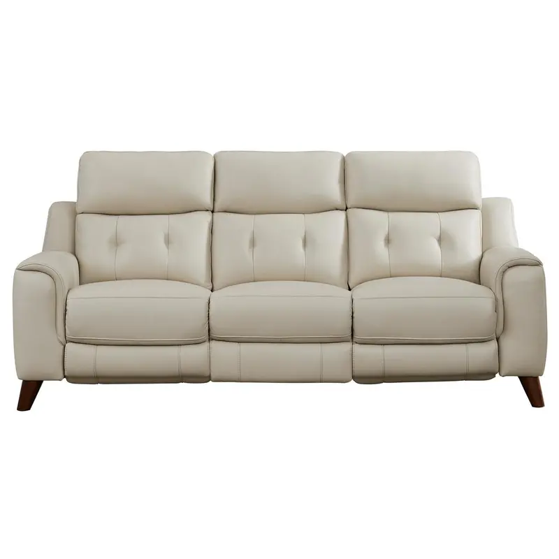 Amax Leather Paramount Sofa – 6823 Power Reclining Model With Adjustable Headrest (Vanilla) 1