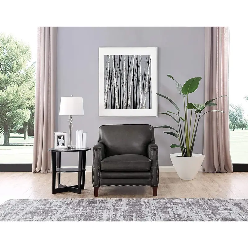 Amax Romana 6681 Concord Ash Accent Chair – Minimalist Leather Armchair 1