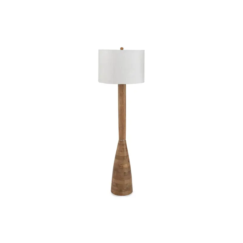 Ashley Ailsa Wooden Floor Lamp – Natural Grain, Adjustable Height 1