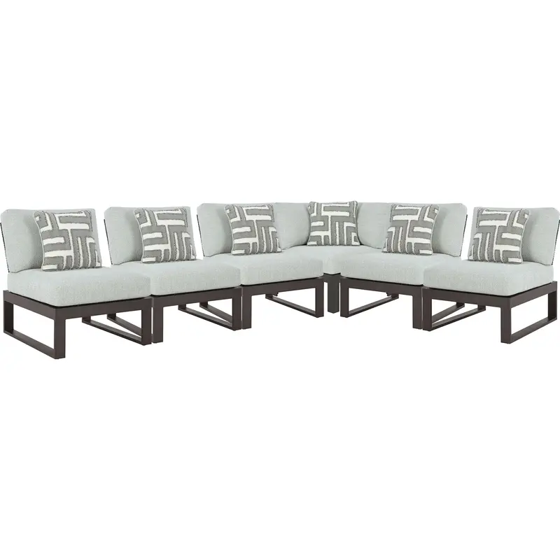 Ashley Beachloft 6-Piece Outdoor Sectional – All-Weather Comfort 1