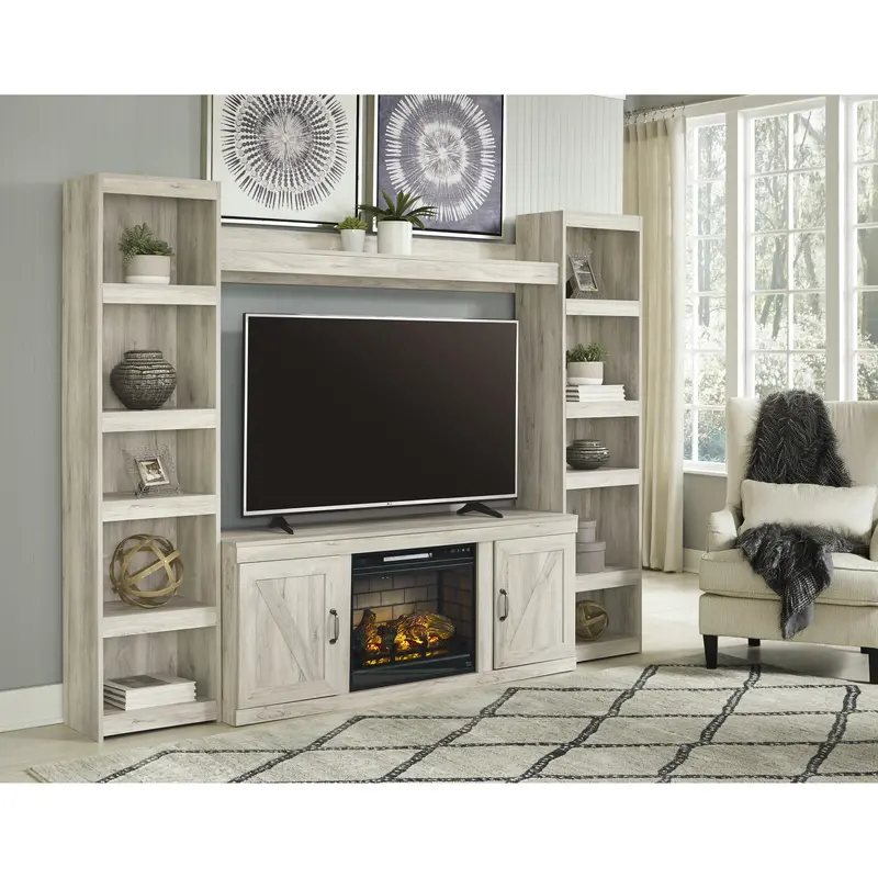Ashley Bellaby Ew0331W8 4-Piece Entertainment Center With Built-In Electric Fireplace 1