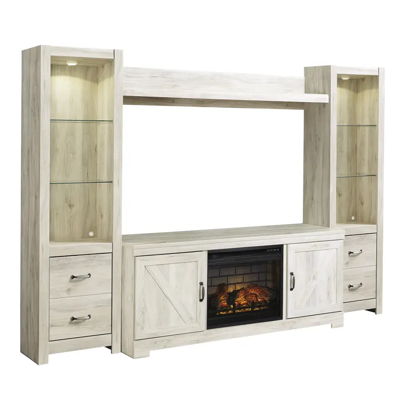 Ashley Bellaby W331W8 Entertainment Unit With Electric Fireplace (4-Piece) 1