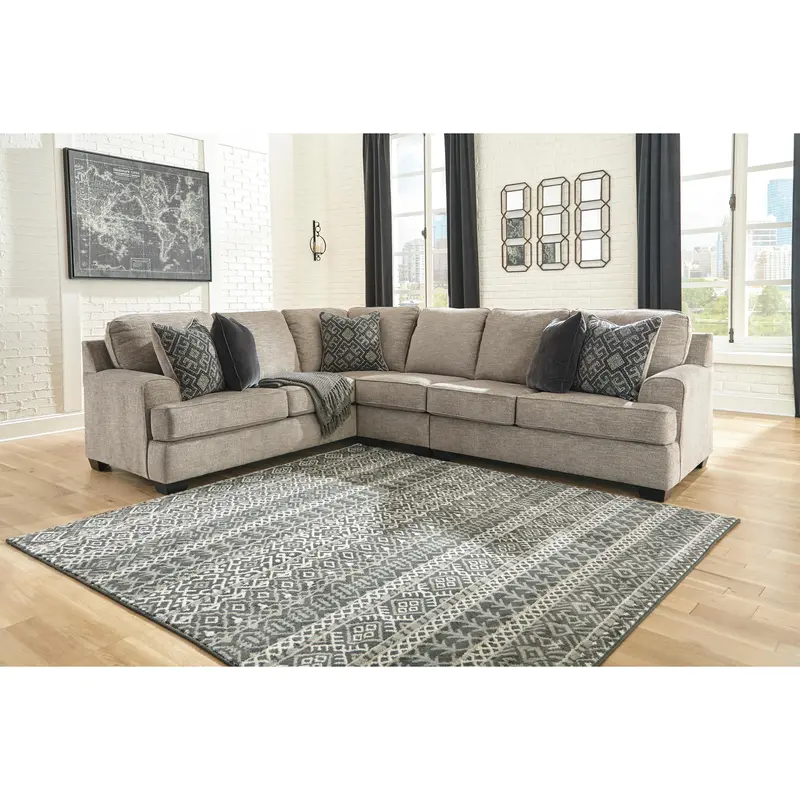Ashley Bovarian Alternate 3-Piece Fabric Sectional – Customizable Comfort Setup 1