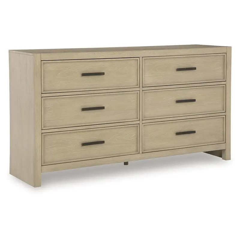 Ashley Calmoro 6-Drawer Dresser – Rustic-Chic Bedroom Organizer (B602-31) 1