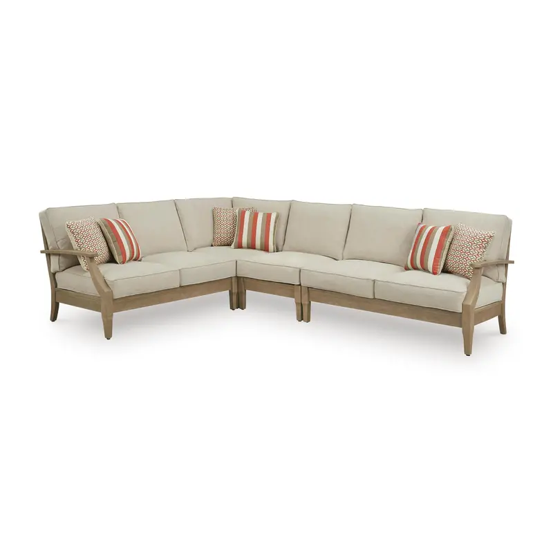 Ashley Clare View P801P11 Four-Piece All-Weather Outdoor Sectional 1