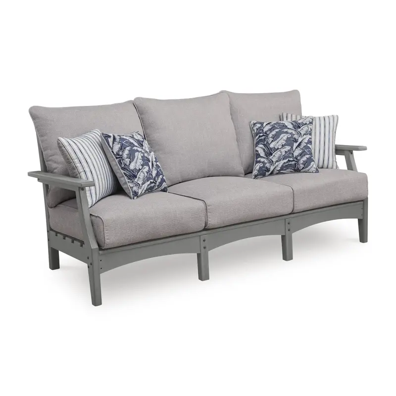 Ashley Cove Beach Outdoor Sofa – Cushioned Patio Seating With Armrests 1