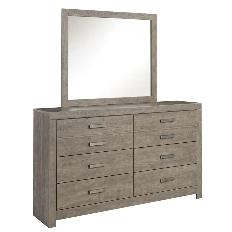 Ashley Culverbach B070B1 Minimalist Dresser And Wall-Mounted Mirror Combo 1