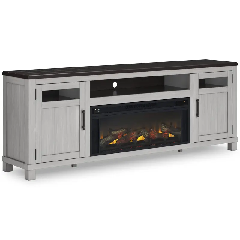 Ashley Darborn 88-Inch Tv Stand With Built-In Electric Fireplace – Media Console With Mantel Shelf (Model W796W1) 1