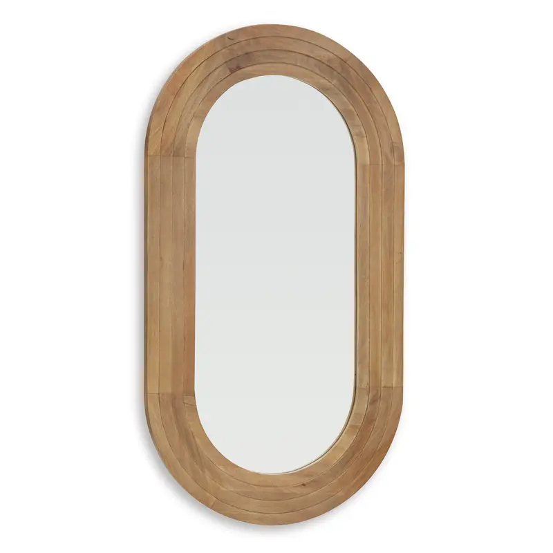 Ashley Daverly Round Accent Mirror With Metallic Frame 1
