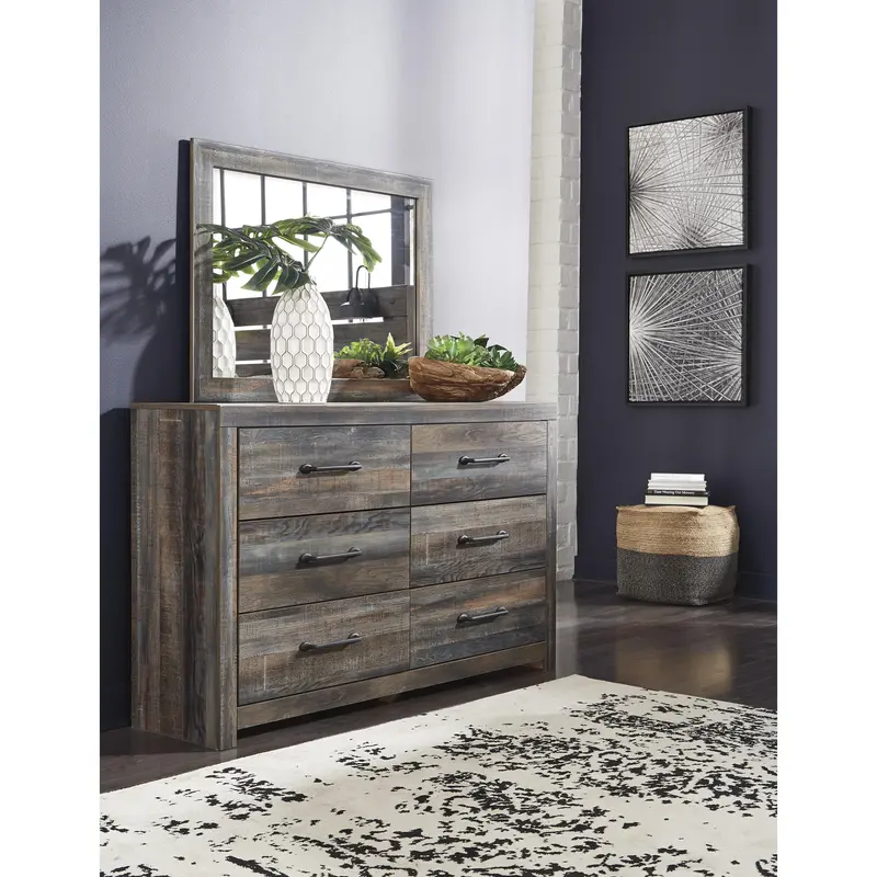 Ashley Drystan B211B1 Contemporary Dresser And Full-Length Mirror Set 1