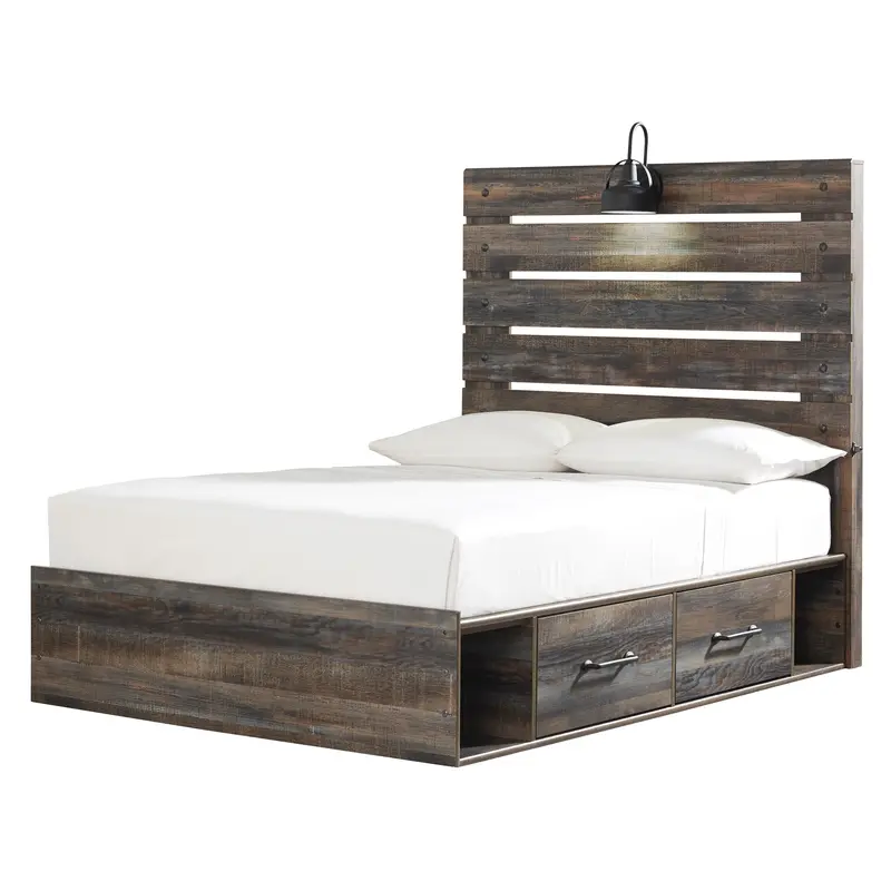 Ashley Drystan B211B12 Full Panel Bed With Four Storage Drawers 1