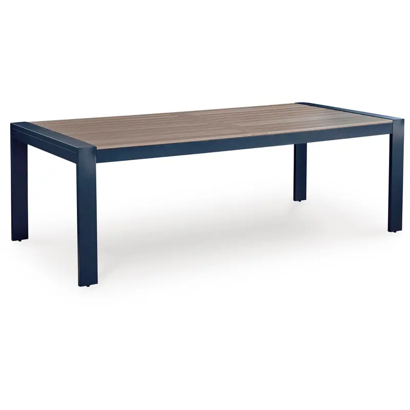 Ashley East Beach Rectangular Dining Table With Umbrella Hole 1