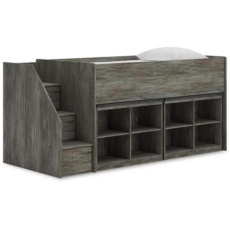 Ashley Frandern B4480B25 Twin Loft Bed With Integrated Bookcase Storage 1