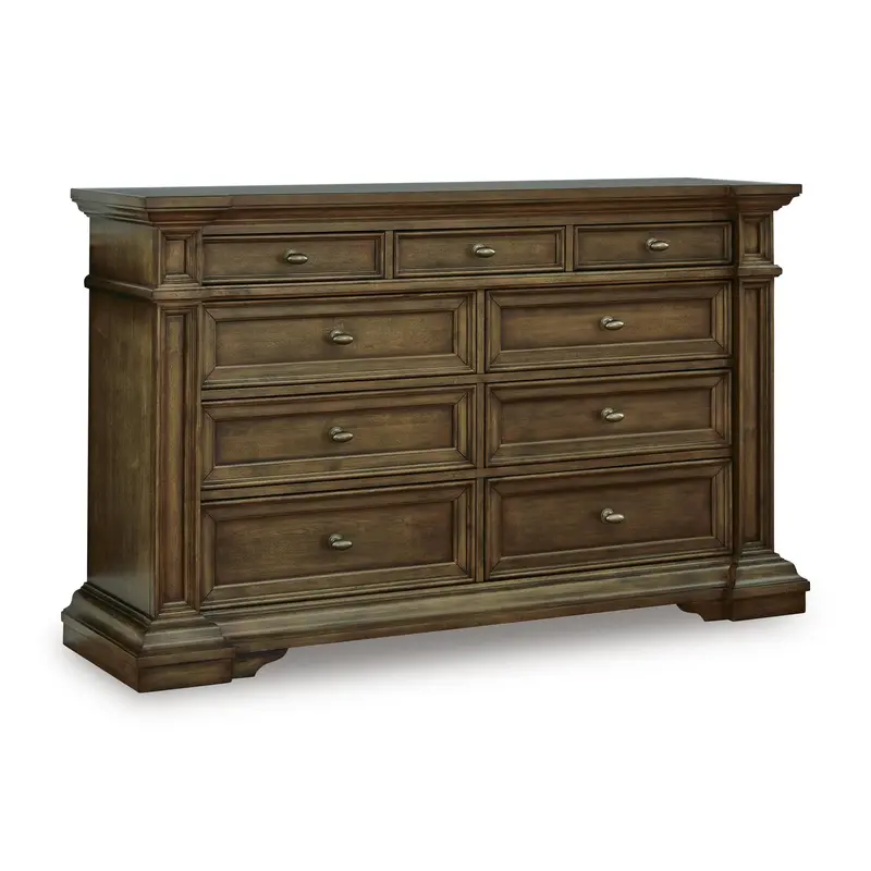Ashley Frantanna Pcb949-31 6-Drawer Dresser – Transitional Bedroom Furniture With Brushed Nickel Hardware 1