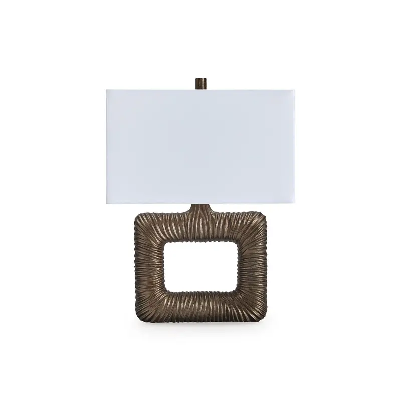 Ashley Garronby L207604 White Powder-Coated Metal Table Lamp 1