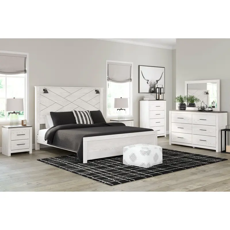 Ashley Gerridan 6-Piece King Panel Bedroom Package 1