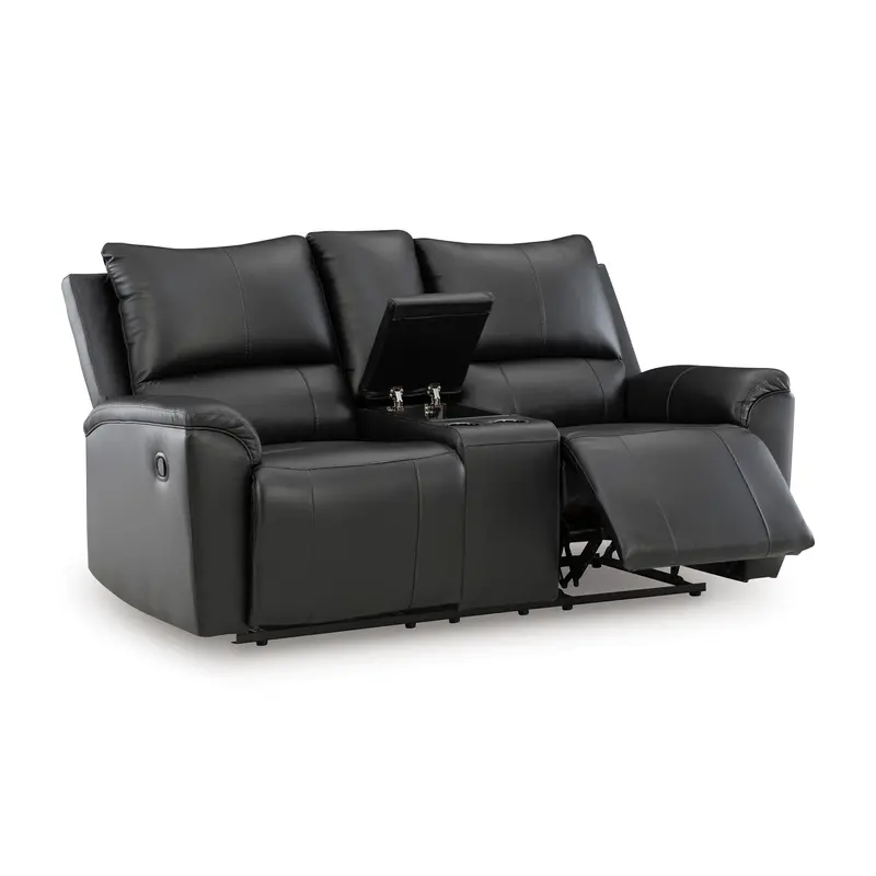 Ashley Glossmore Leather Loveseat With Console – Power Reclining Matchable Pcu1170094C 1