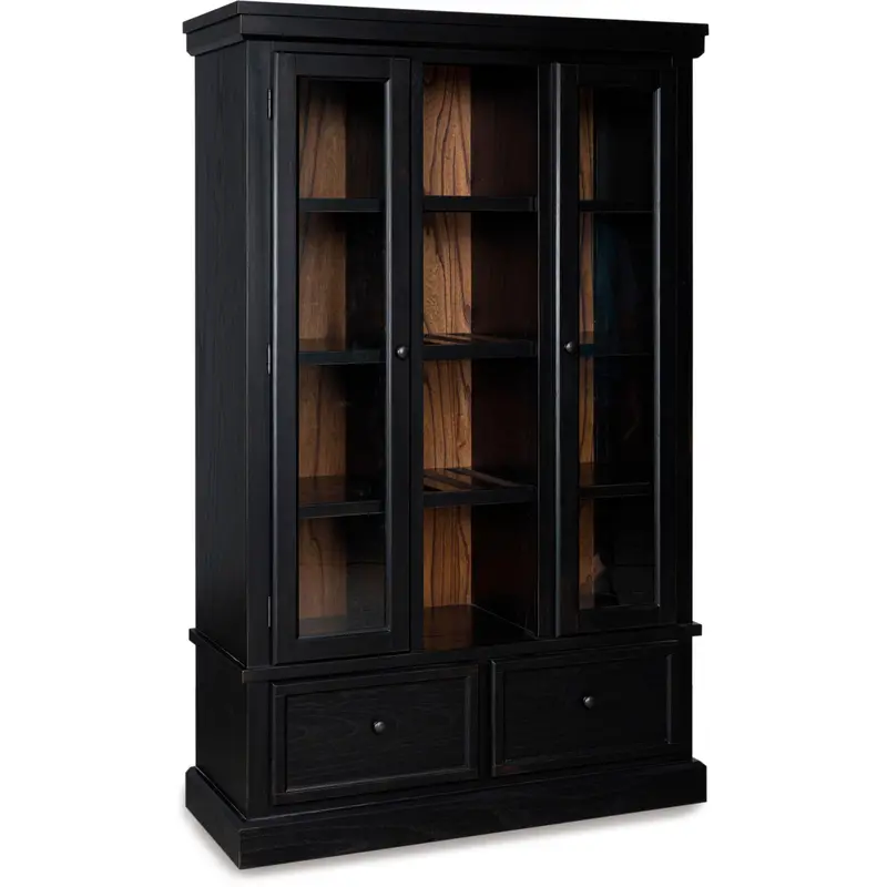 Ashley Greddinton Glass-Front Curio Cabinet With Adjustable Shelving 1