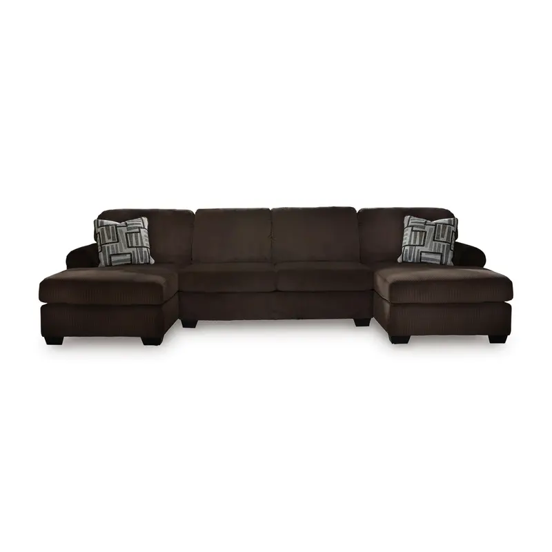 Ashley Kimlee 3-Piece Double-Chaise Sectional – Flexible Seating Layout 1