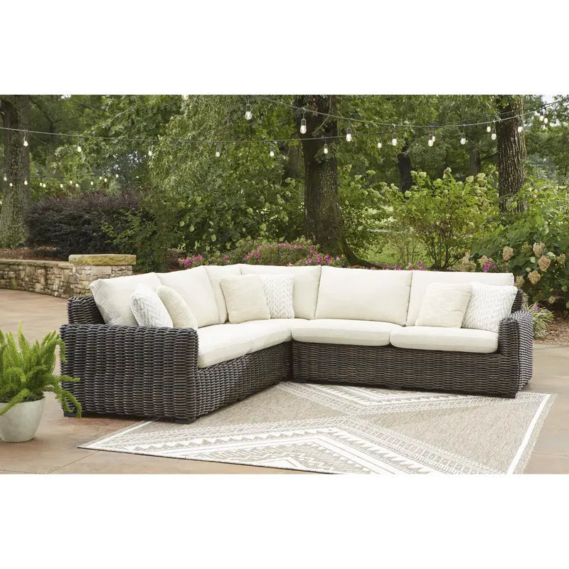 Ashley Kimora Outdoor Sectional Set – 3-Piece Weather-Resistant Seating 1
