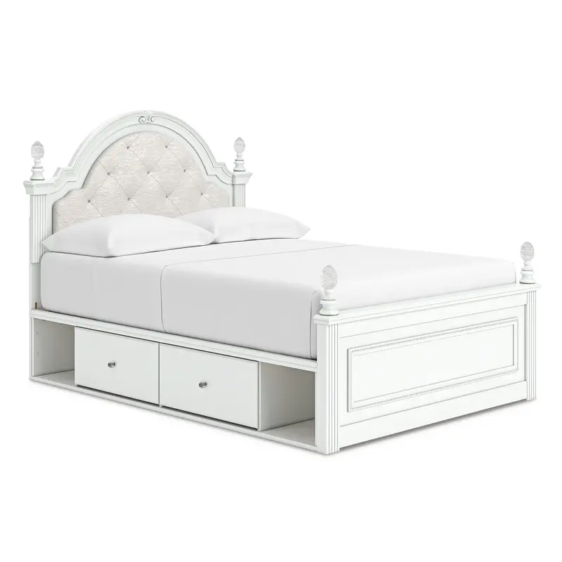 Ashley Kozlani Full Upholstered Bed With Under-Bed Storage – Sleek Platform Style 1