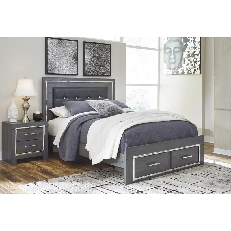 Ashley Lodanna B214B12 Queen Panel Bed With Dual Under-Bed Drawers 1