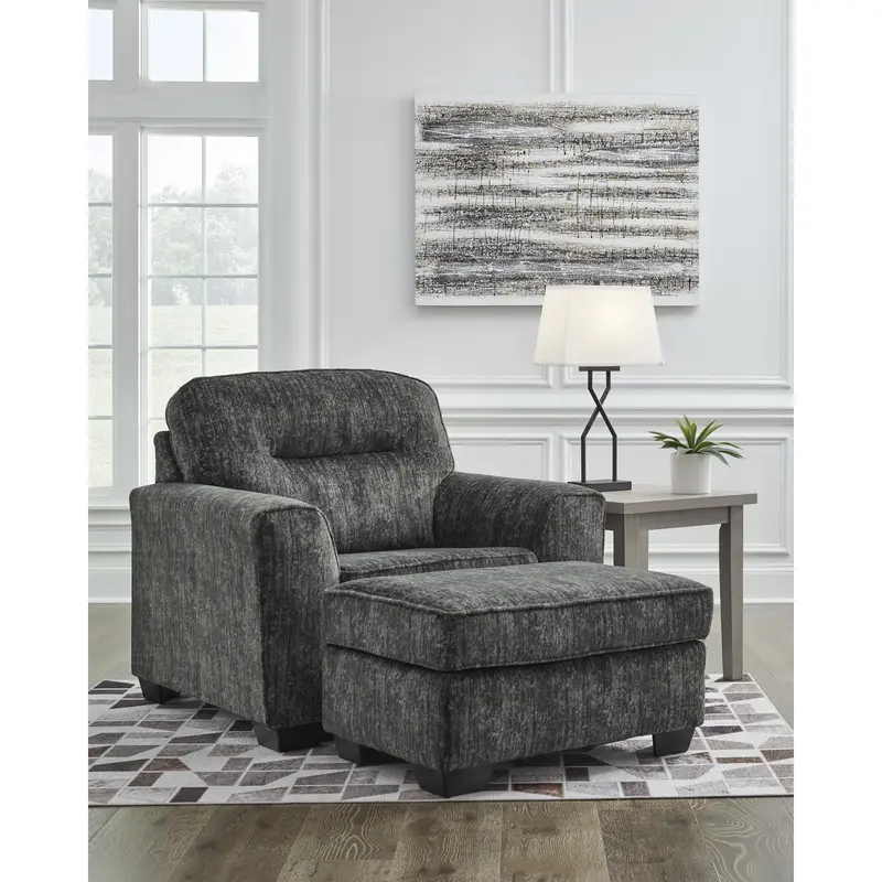 Ashley Lonoke Extra-Wide Swivel Chair And Ottoman Set – 50504U2 1