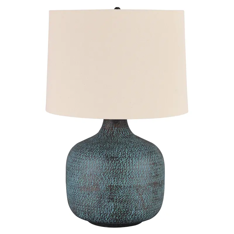 Ashley Malthace Vintage-Inspired Table Lamp With Brass Details – Decorative Desk Lighting 1
