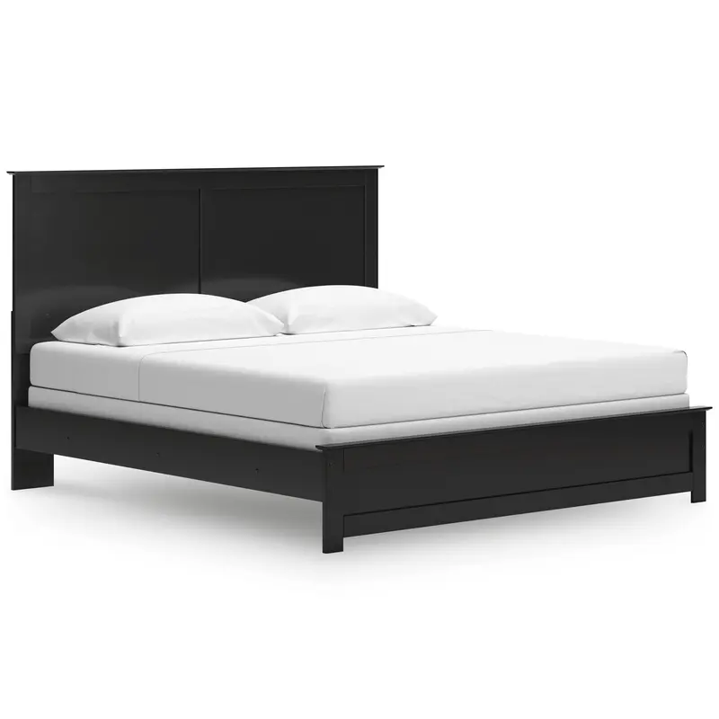 Ashley Maribel King Panel Bed – Contemporary Curved Design 1