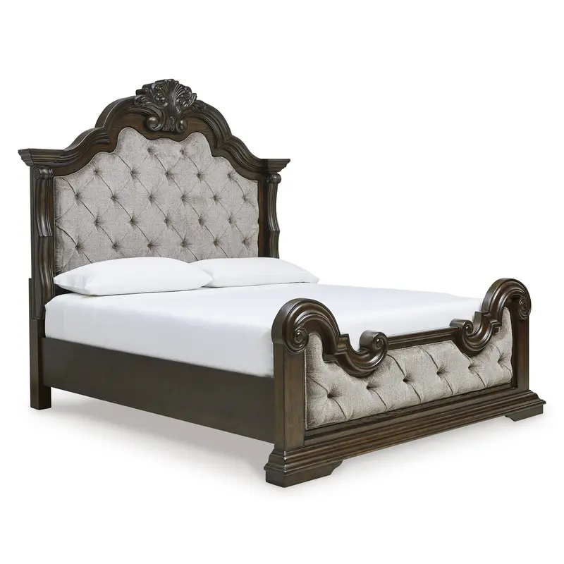 Ashley Maylee Queen Upholstered Bed – Comfort-Focused Design With Fabric-Wrapped Frame (Model B947B2) 1