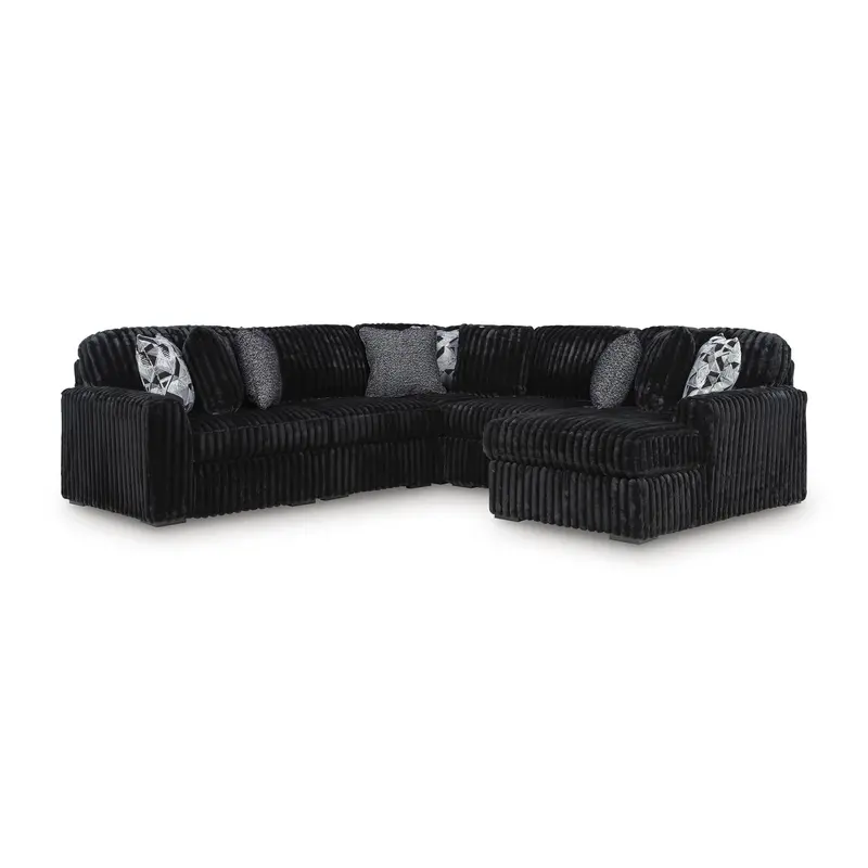 Ashley Midnight-Madness 98103S24 Six-Piece Sectional With Extended Chaise 1