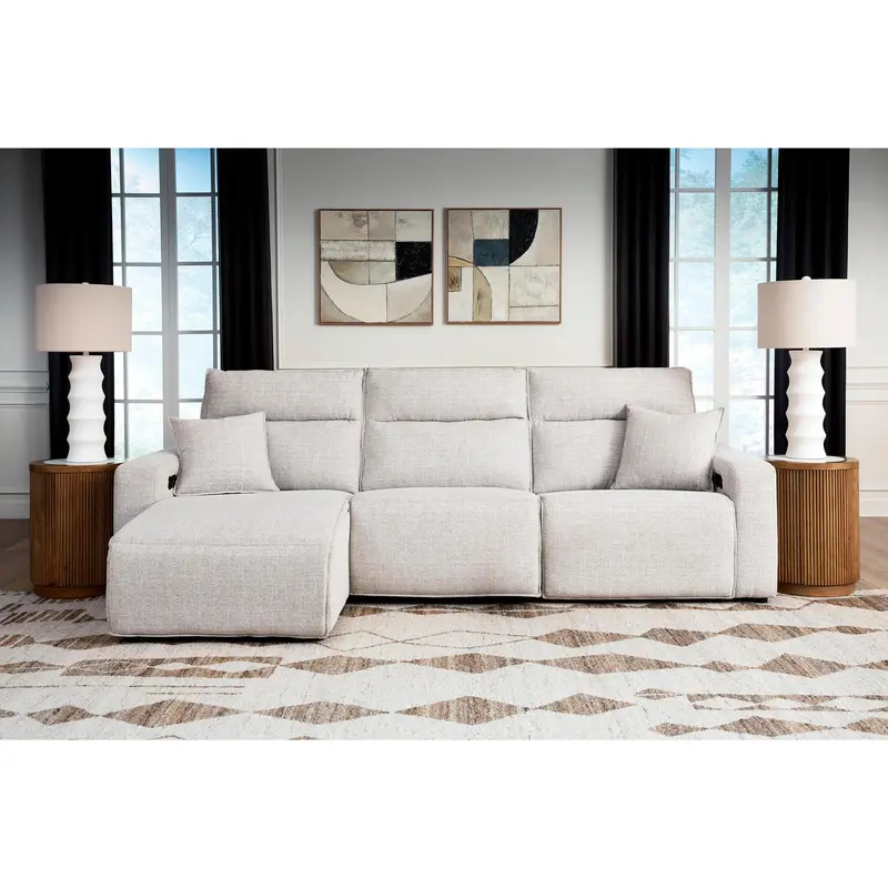 Ashley Modmax Ii 3-Piece Reclining Sofa With Chaise Extension 1