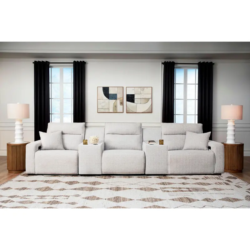 Ashley Modmax Ii 5-Piece Power Reclining Sectional With Integrated Consoles 1
