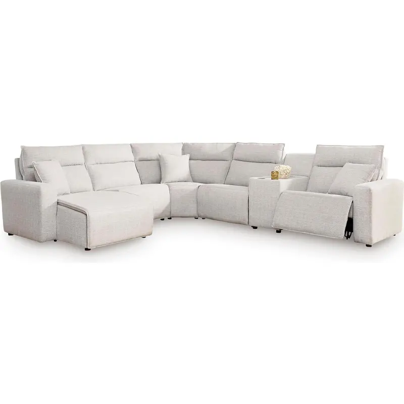 Ashley Modmax Ii 6-Piece Power Reclining Sectional With Chaise & Console Unit 1