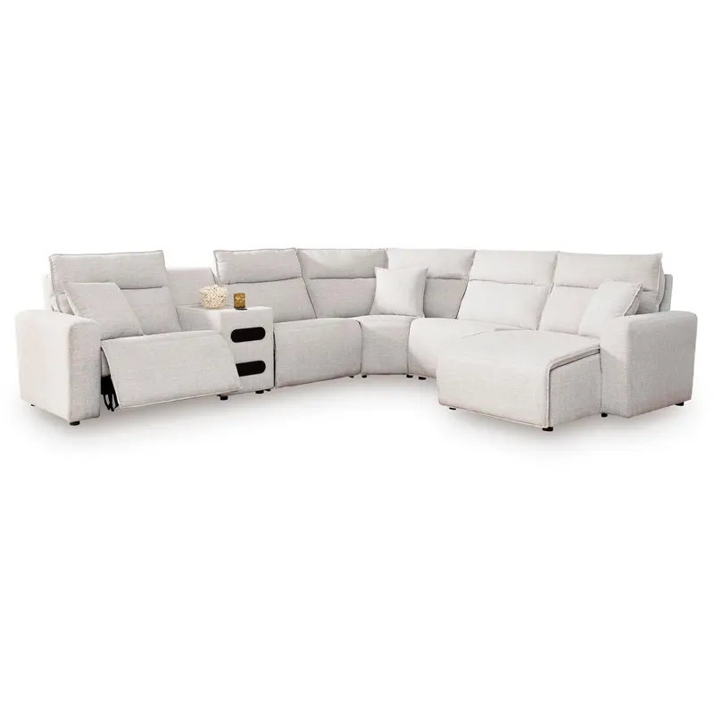 Ashley Modmax Ii 6-Piece Reclining Sectional With Chaise & Audio Console 1