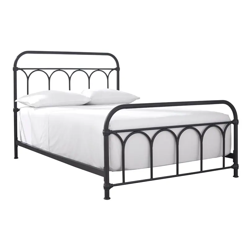 Ashley Nashburg Full-Size Metal Bed Frame – Sleek Black Powder-Coated Platform 1