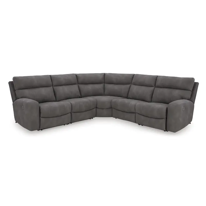 Ashley Next-Gen Durapella Power Reclining Sectional – 5-Piece Leather-Look Set 1